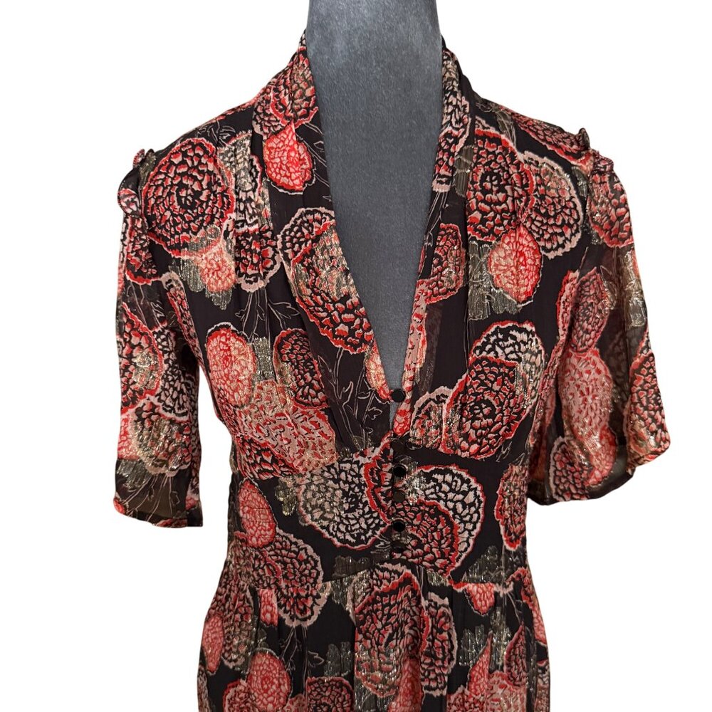 Ba&sh Robe Hide Floral Maxi Dress Size S NWT - Picture 6 of 11